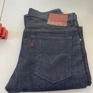 Levi’s Capital E Premium Denim York indigo jeans dark raw slim skinny size 32